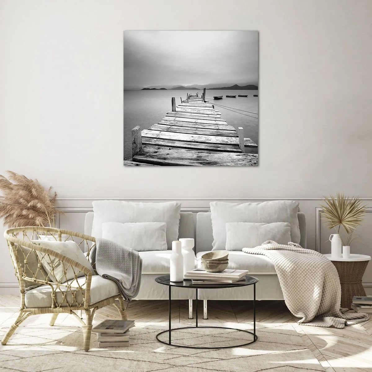 Obraz na szkle - Za górami, za morzami - 60x60 cm