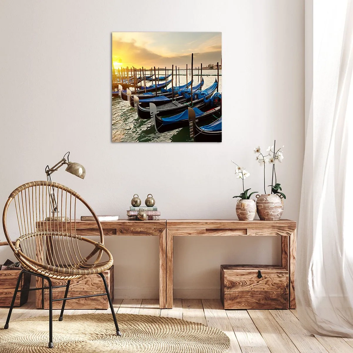 Obraz na płótnie - Zanim przypłynie gwar - 60x60 cm