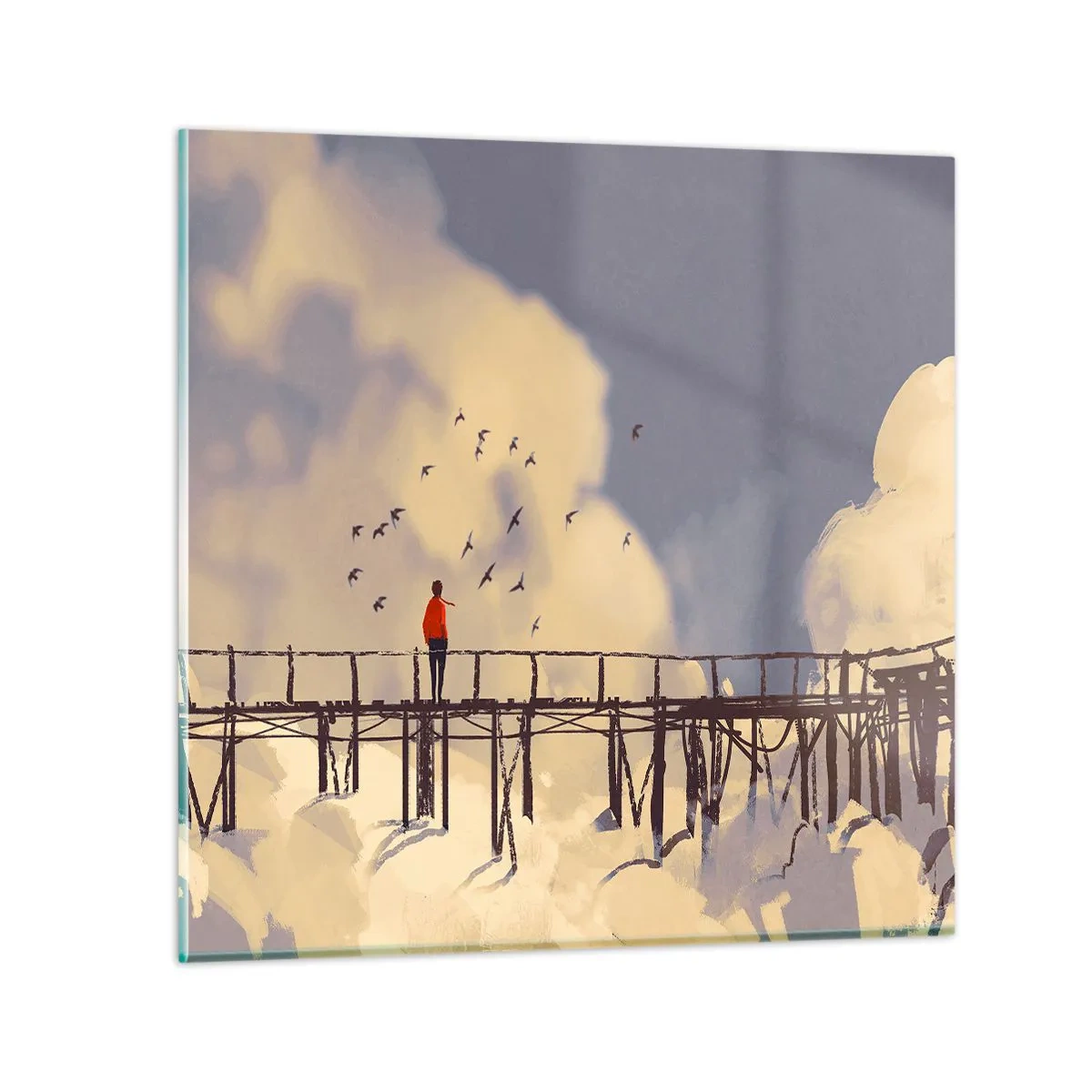 Obraz na szkle - Niebieska tęsknota - 60x60 cm