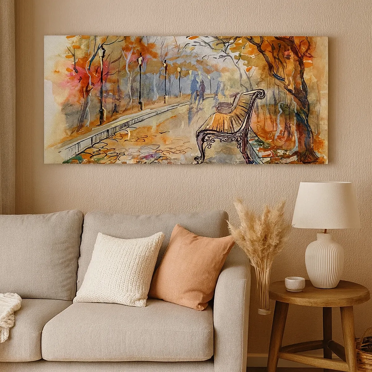 Obraz na płótnie - Razem powędrować w jesień - 30x30 cm