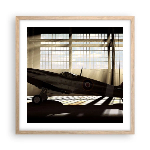 Plakat w ramie jasny dąb - Odpoczynek wojownika - 50x50 cm