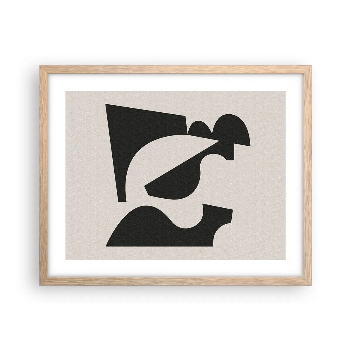 Plakat w ramie jasny dąb - Do samodzielnego składania - 50x40 cm