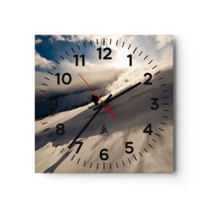 Zegar ścienny - Podjęte wyzwanie gór - 40x40 cm