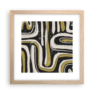 Plakat w ramie jasny dąb - Kompozycja: trakty i zaułki - 30x30 cm