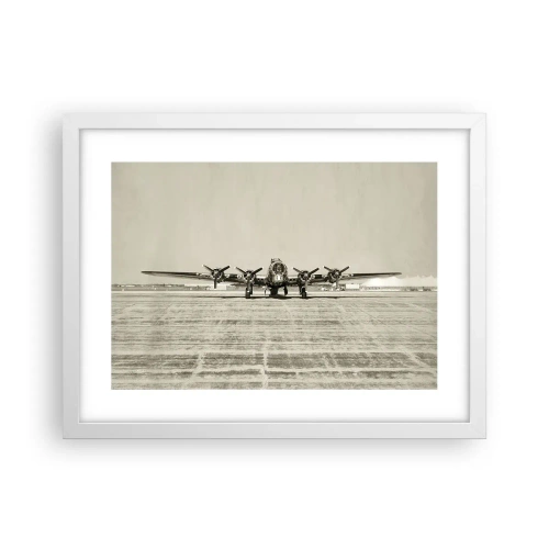 Plakat w białej ramie - Jak zawsze gotowy - 40x30 cm