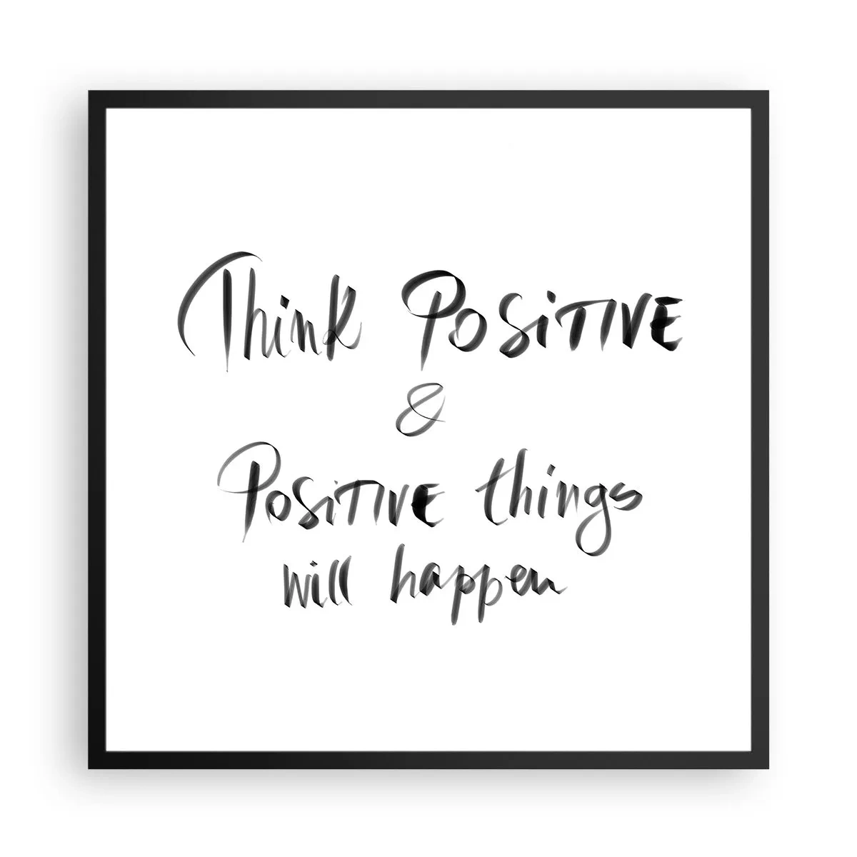 Plakat w czarnej ramie - Jak żyć? - 60x60 cm