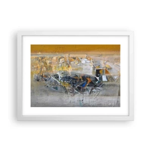 Plakat w białej ramie - Wszystko się poukłada - 40x30 cm