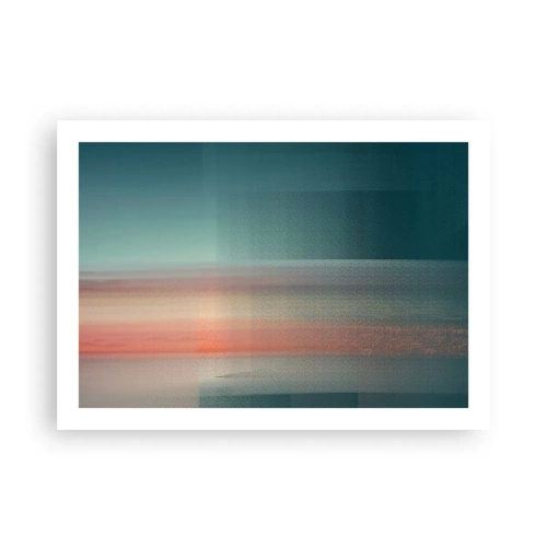 Plakat - Abstrakcja: fale światła - 70x50 cm