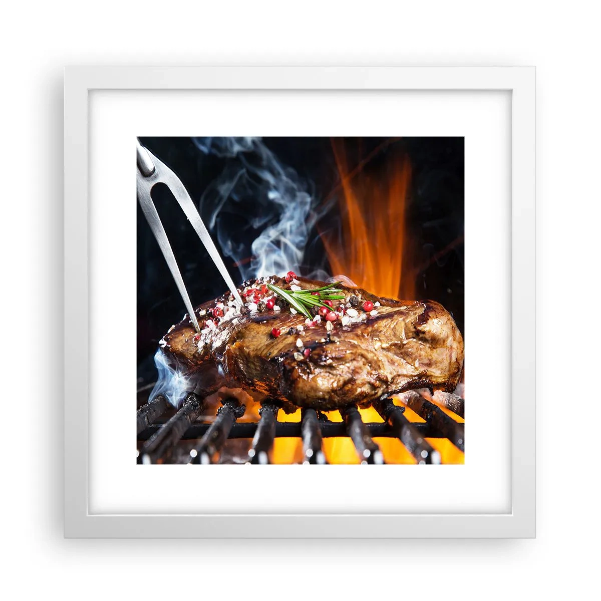 Plakat w białej ramie - Soczyste i wonne - 30x30 cm