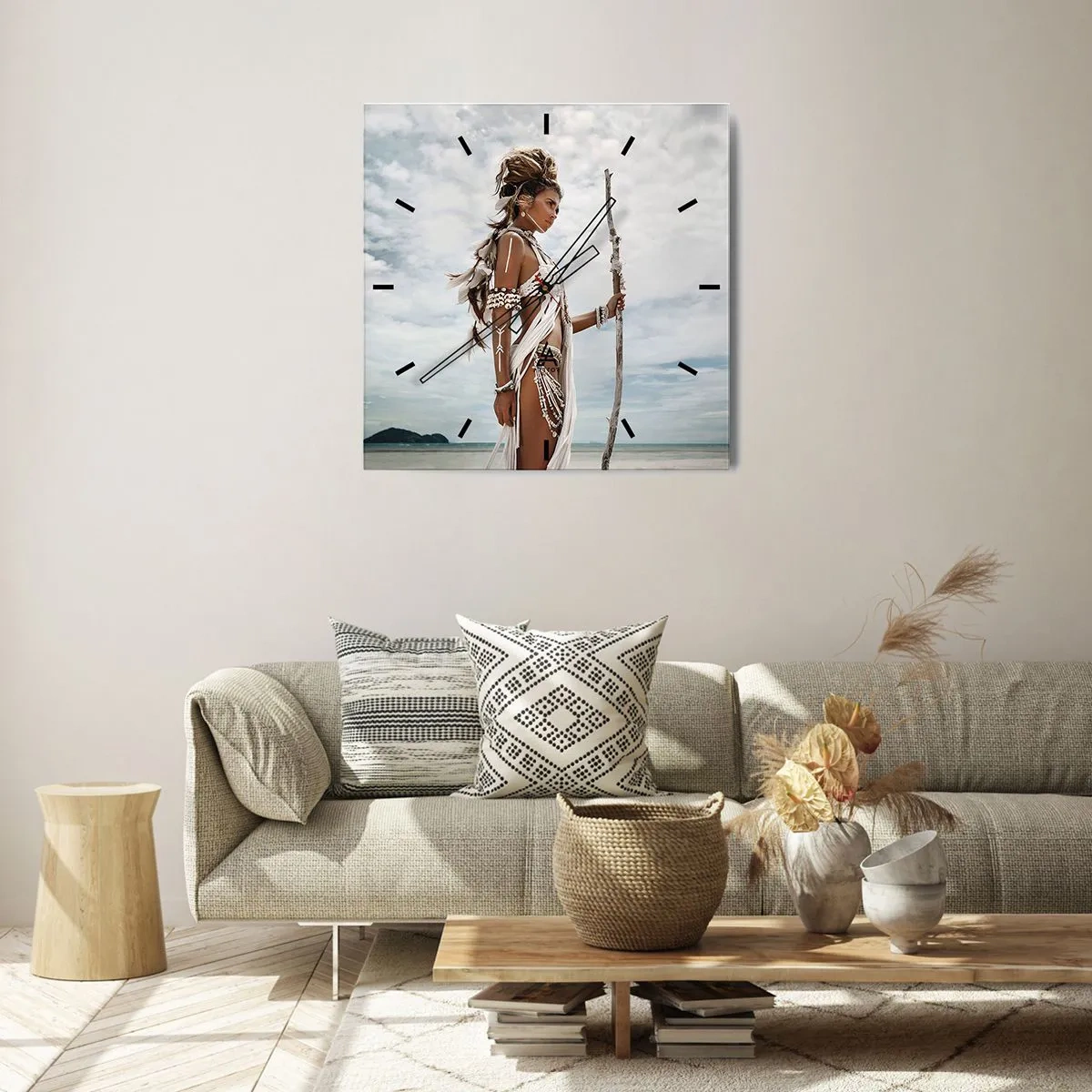 Zegar ścienny - Królowa tropików - 30x30 cm