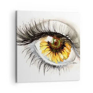 Obraz na płótnie - Spojrzenie gorące jak lato - 50x50 cm