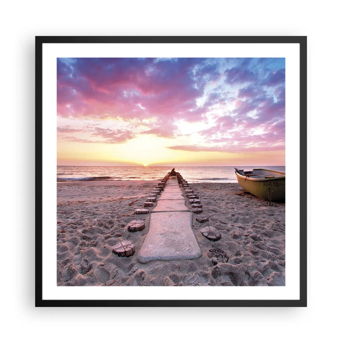 Plakat w czarnej ramie - Chwila głębokiego przeżycia - 60x60 cm