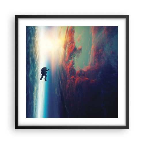 Plakat w czarnej ramie - Mierzyć się ze wszechświatem - 50x50 cm
