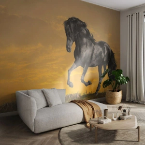 Fototapeta Standard Eco - Piękny, wolny i dziki - Zwierzęta, Koń, Krajobraz - 250x175 cm