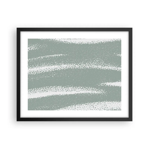 Plakat w czarnej ramie - Abstrakcja w zimowym klimacie - 50x40 cm