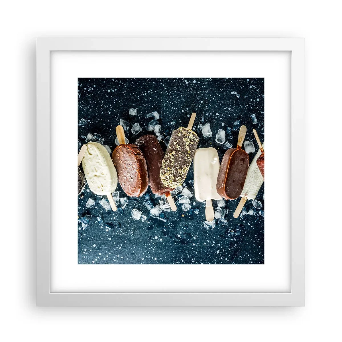 Plakat w białej ramie - Smak gorącego lata - 30x30 cm