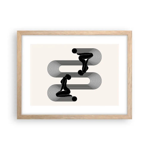 Plakat w ramie jasny dąb - Zmysłowa symetria - 40x30 cm