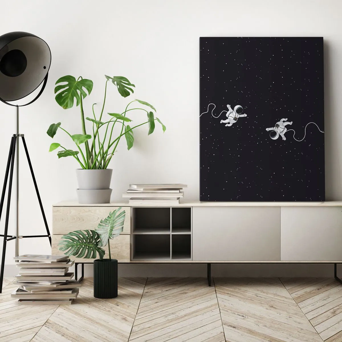Obraz na płótnie - Kosmiczny pląs - 45x80 cm