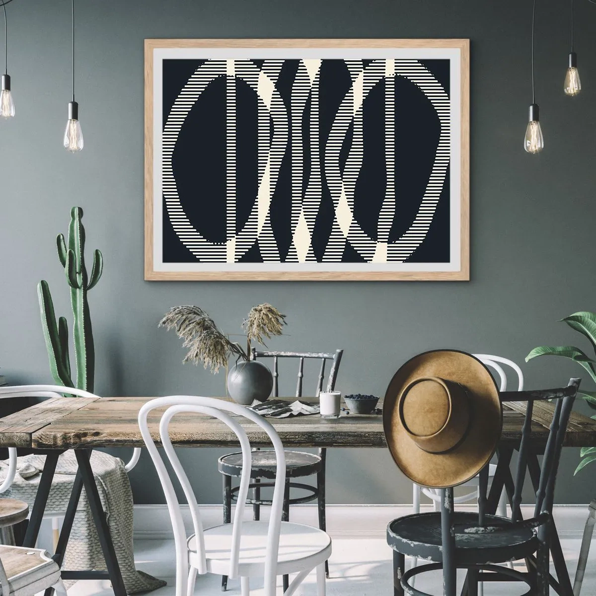 Plakat w ramie jasny dąb - Próba przełamania ciemności - 70x50 cm