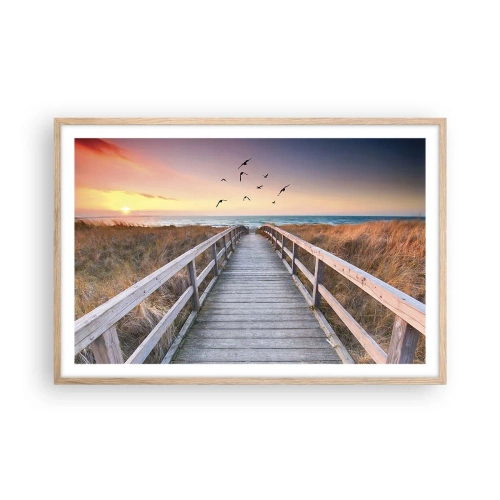 Plakat w ramie jasny dąb - Przestrzeń wzlotów - 91x61 cm