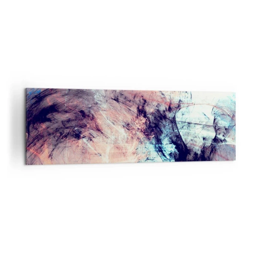 Obraz na płótnie - Abstrakcyjna kompozycja w pastelowych i ciemnych tonach - 160x50cm - Poczuj wiatr - Nowoczesna dekoracja ścienna do salonu i sypialni ARTTOR