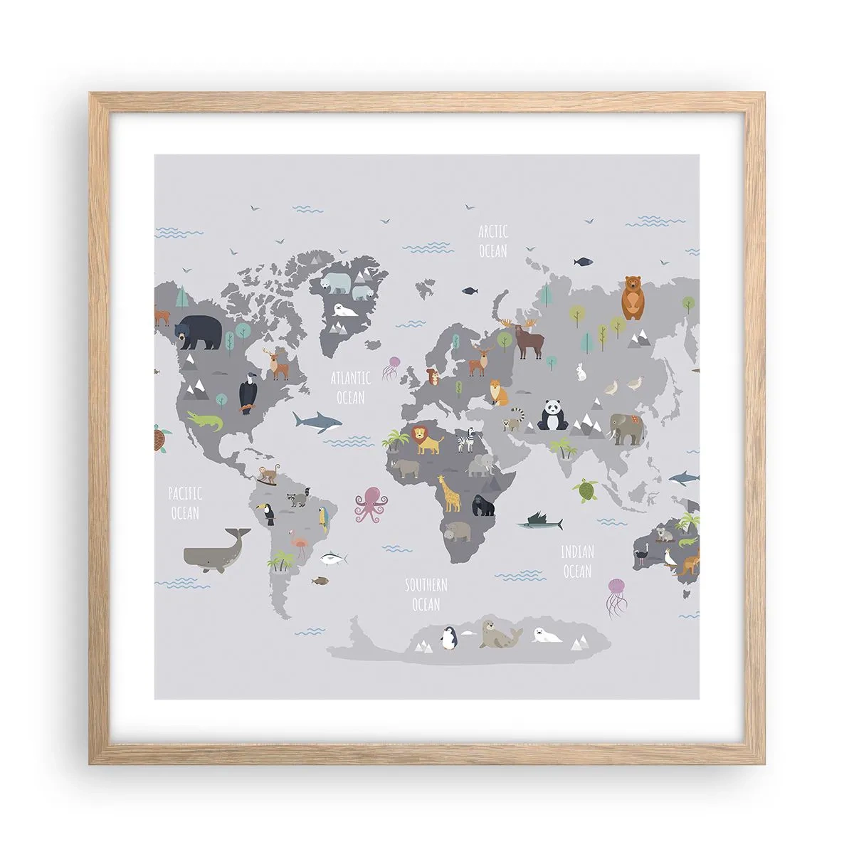 Plakat w ramie jasny dąb - Powiedz mi, skąd jesteś… - 50x50 cm