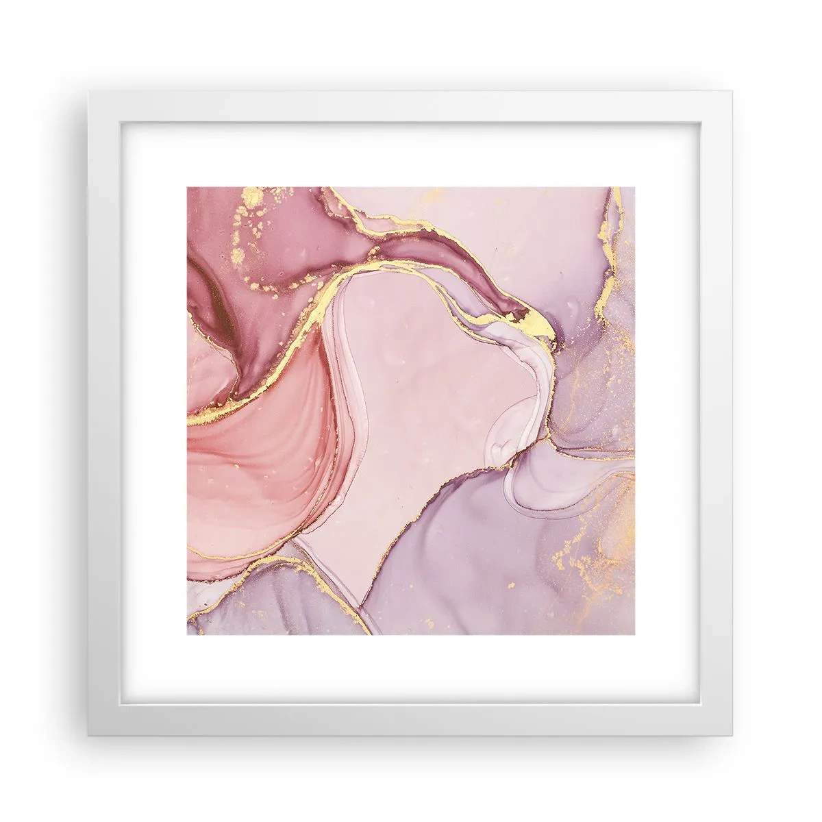 Plakat w białej ramie - Pieszczota barw - 30x30 cm