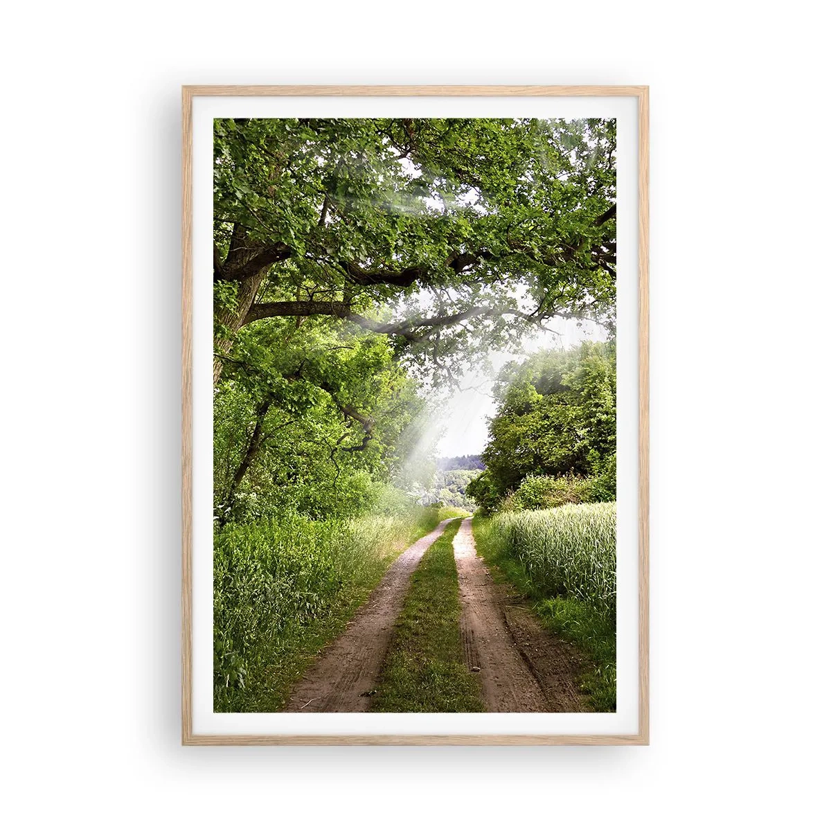 Plakat w ramie jasny dąb - Et in Arcadia ego - 70x100 cm