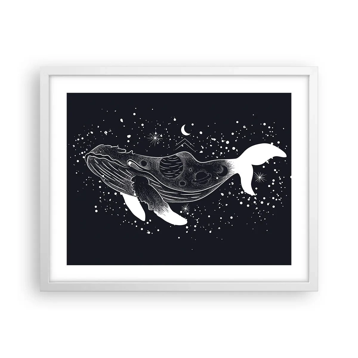 Plakat w białej ramie - W oceanie wszechświata - 50x40 cm