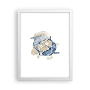 Plakat w białej ramie - Przyjaźń czy kochanie? - 30x40 cm