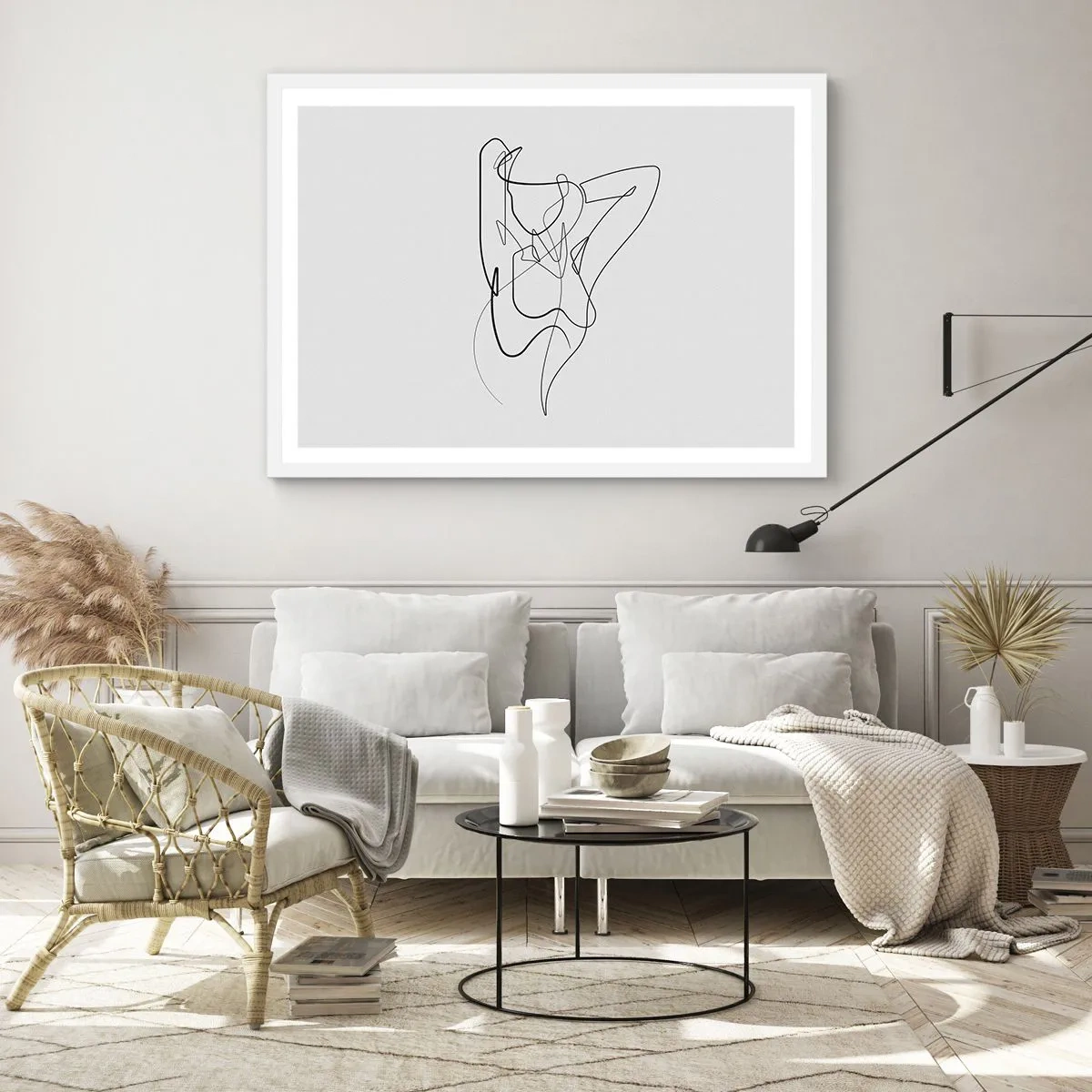 Plakat w białej ramie - Naprawdę, jaka jesteś... - 40x30 cm