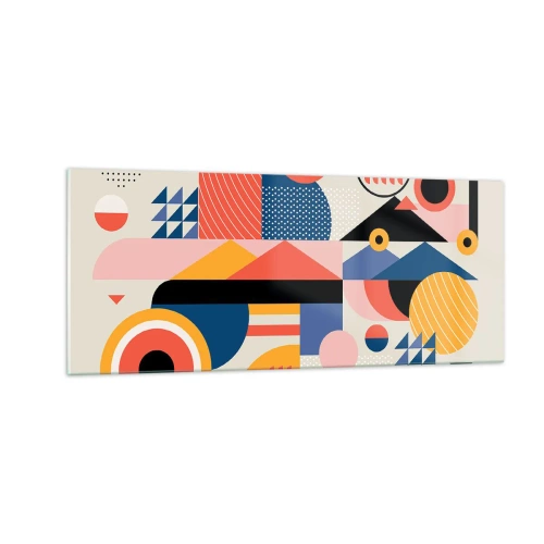 Obraz na szkle - Kompozycja: pobaw się - 100x40 cm