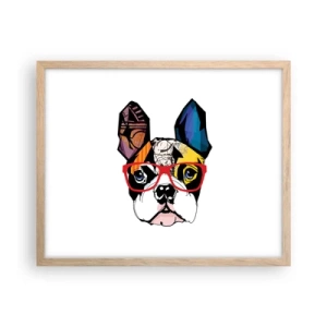 Plakat w ramie jasny dąb - Intelektualista - 50x40 cm