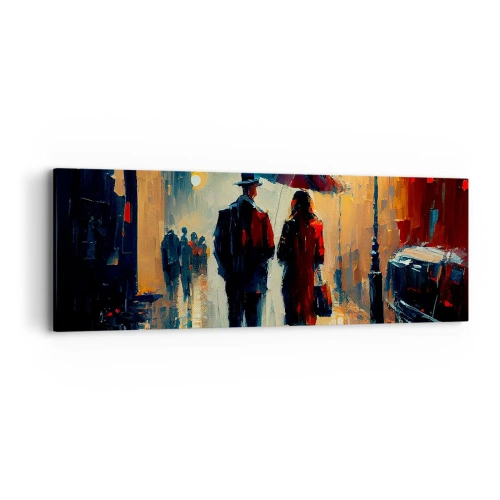 Obraz na płótnie - Miejska love story - 90x30 cm