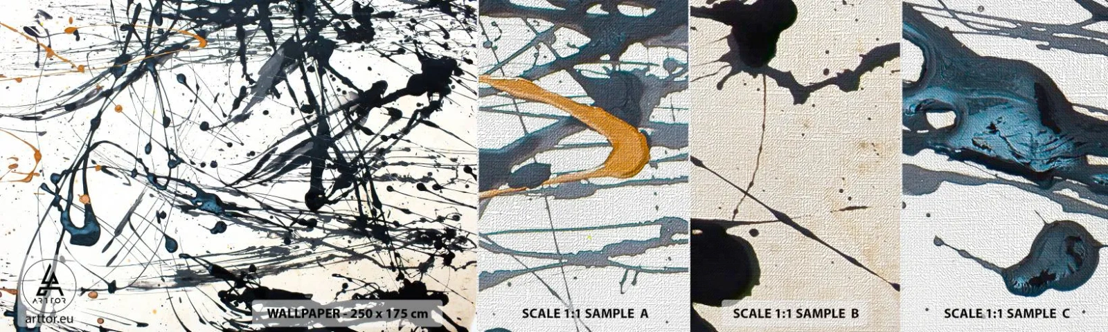 Fototapeta Próbka Premium Canvas - Abstrakcja ekspresjonistyczna - Abstrakcja, Sztuka, Artystyczny - 100x30 cm