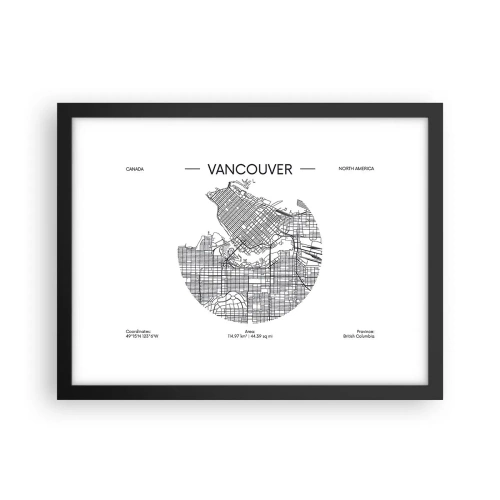 Plakat w czarnej ramie - Anatomia Vancouver - 40x30 cm