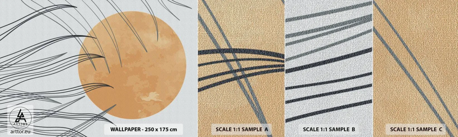 Fototapeta Próbka Premium Canvas - Zawsze ku słońcu - Słońce, Minimalizm, Sztuka - 100x30 cm