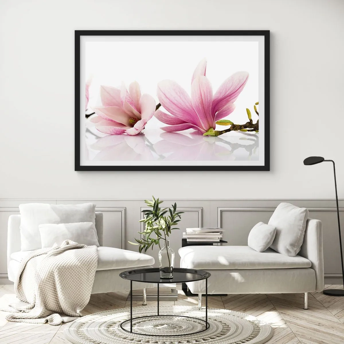 Plakat w czarnej ramie - Delikatne jak powiew wiosny - 40x30 cm