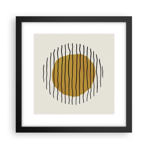 Plakat w czarnej ramie - Abstrakcja drżąca od żaru - 30x30 cm
