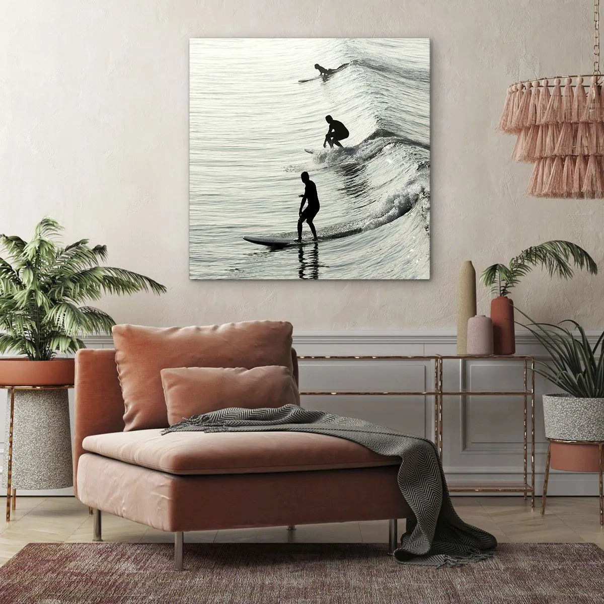 Obraz na płótnie - Na spotkanie fali - 60x60 cm