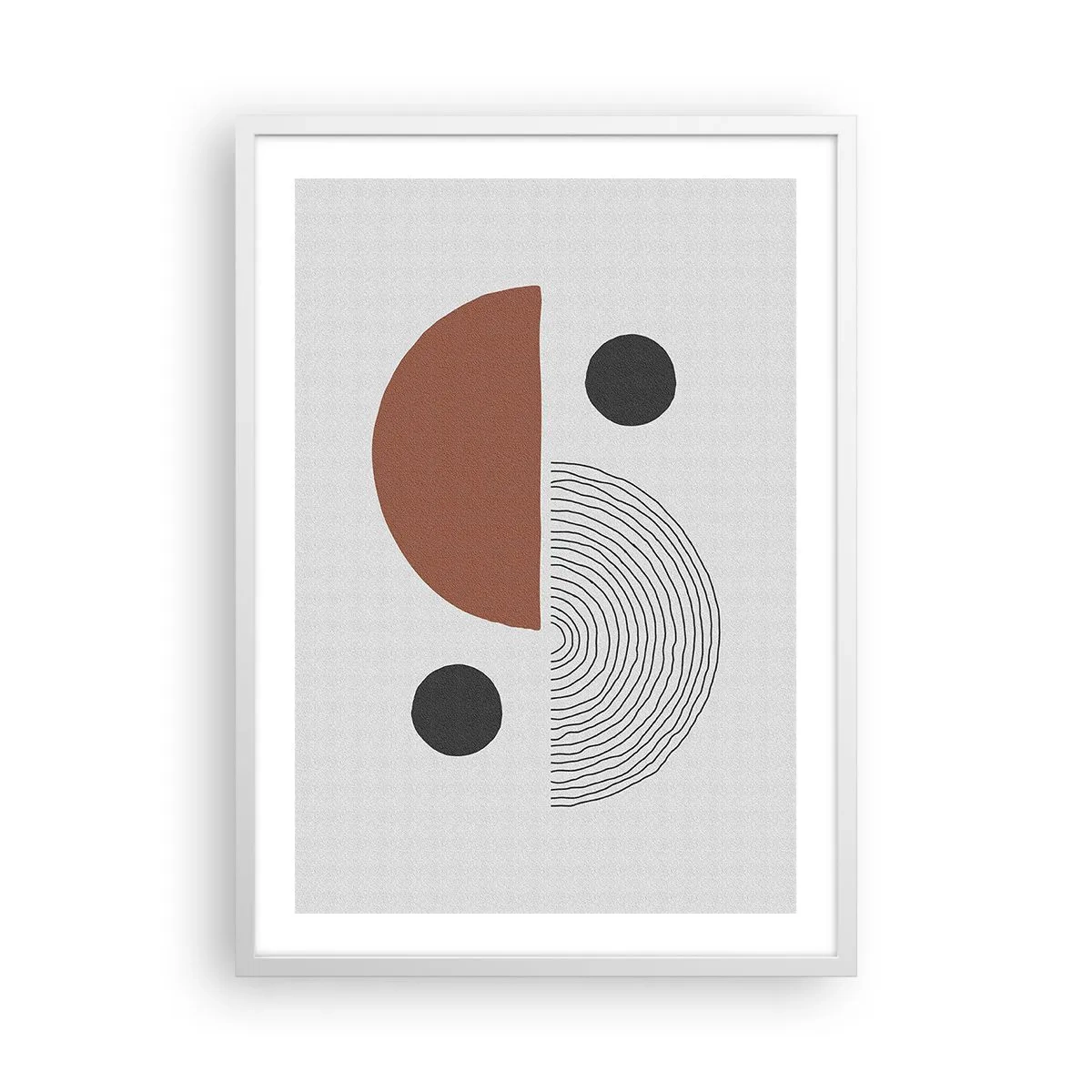 Plakat w białej ramie - Doskonałość koła - 50x70 cm