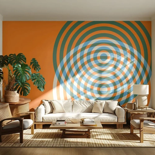 Fototapeta Premium Sand - Abstrakcyjna wariacja kolista - Abstrakcja, Sztuka, Okręgi - 300x210 cm