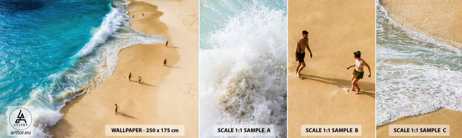 Fototapeta Próbka Samoprzylepna Deluxe Sticker - A potem słońce, plaża… - Plaża, Brzeg Morski, Morze - 100x30 cm