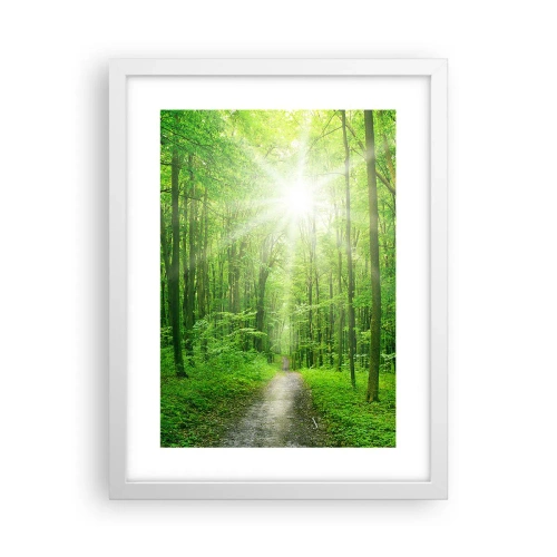 Plakat w białej ramie - Zielona katedra - 30x40 cm