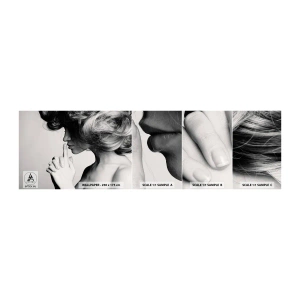 Fototapeta Próbka Samoprzylepna Deluxe Sticker - Zasłuchana w sobie - Kobieta, Modelka, Twarz Kobiety - 100x30 cm