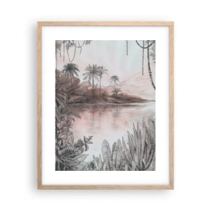 Plakat w ramie jasny dąb - XIX-wieczny pamiętnik odkrywcy - 40x50 cm