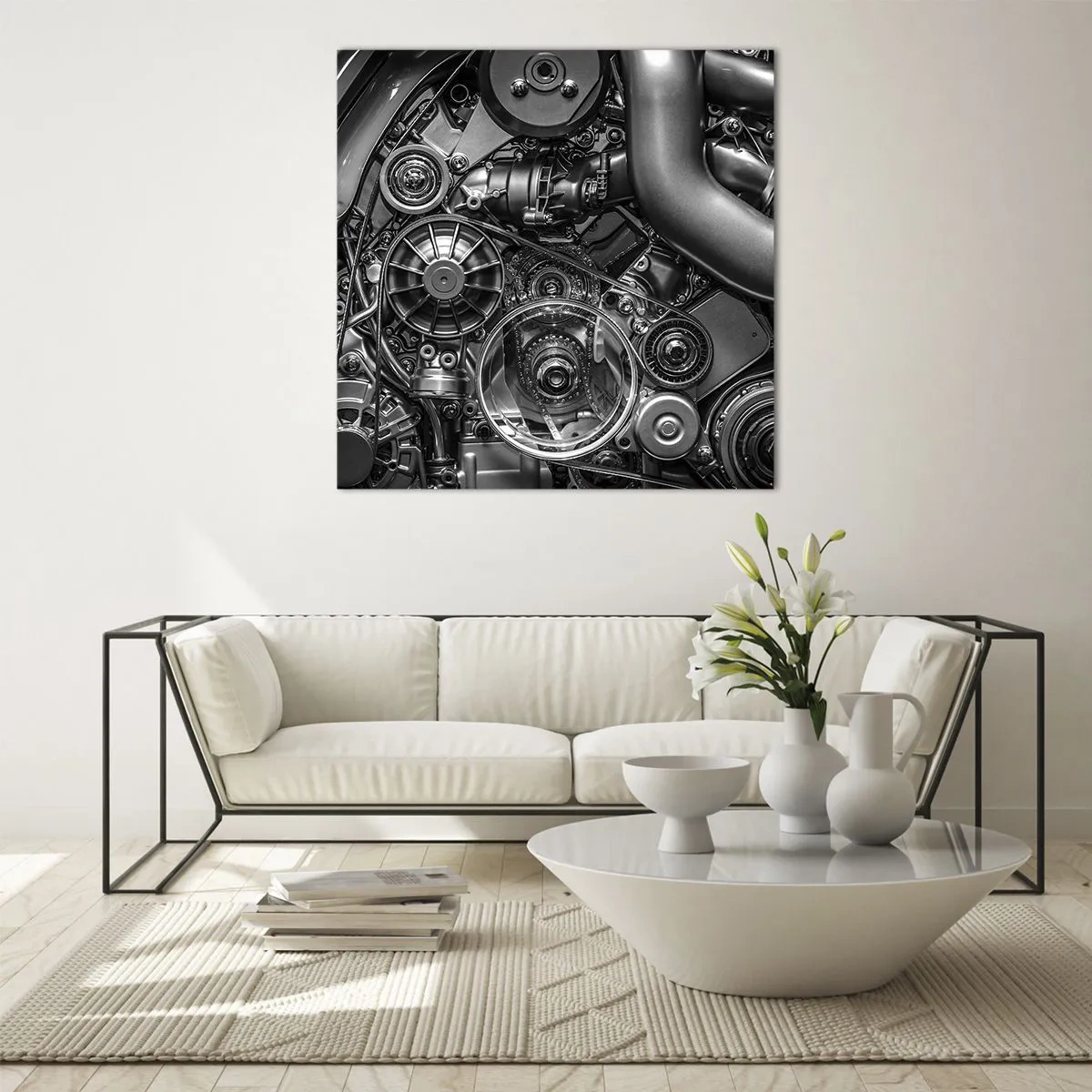 Obraz na szkle - Poezja mechaniki - 30x30 cm