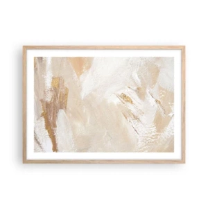 Plakat w ramie jasny dąb - Pastelowa kompozycja - 70x50 cm