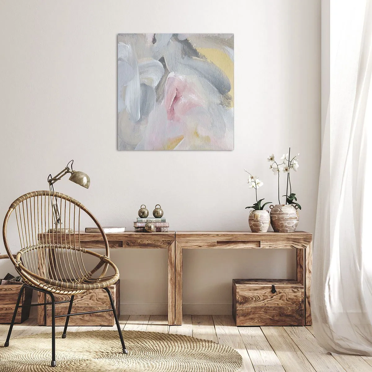 Obraz na płótnie - W pastelowym świecie - 40x40 cm