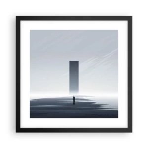 Plakat w czarnej ramie - Szansa czy zagrożenie? - 40x40 cm